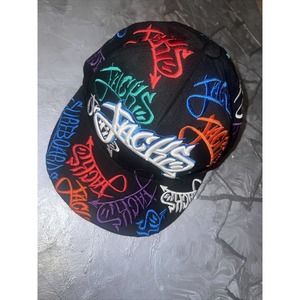 JACKS Surfboards Flexifit Cap Boys Panel Flat Peak Hat Embroidered Logos